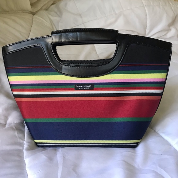 kate spade Handbags - 🌈 Kate Spade Rainbow Striped Handbag